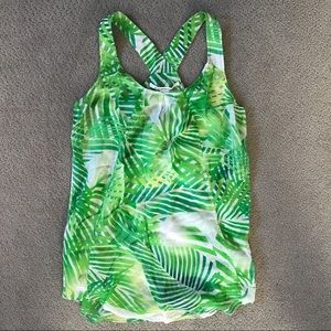 Diane von Furstenberg Palm Frond Leaf Print Top